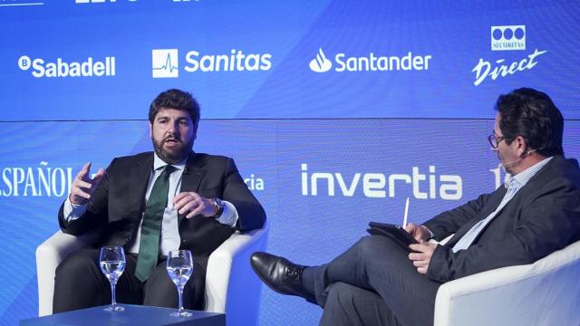 López Miras, durante su intervención en el último Foro Económico Español Wake Up, Spain!, organizado por EL ESPAÑOL, Invertia y Disruptores.