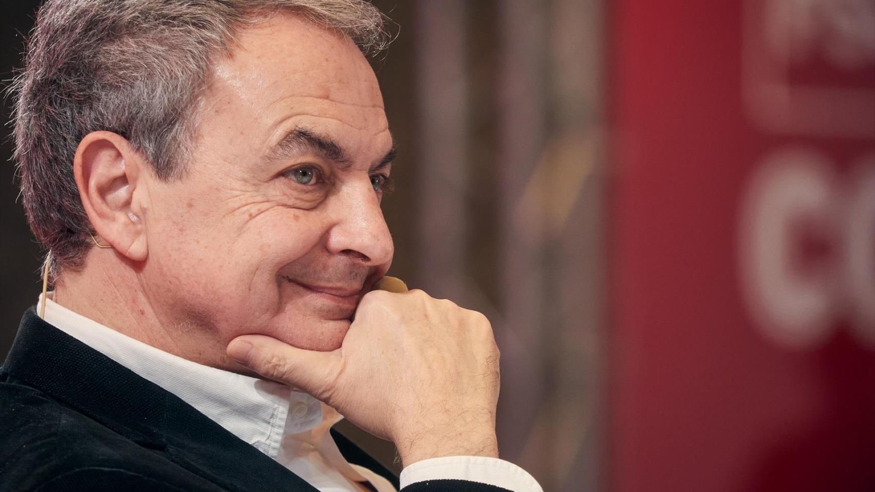 El expresidente José Luis Rodríguez Zapatero, el pasado 21 de marzo durante Congreso Regional del PSOE de Navarra.