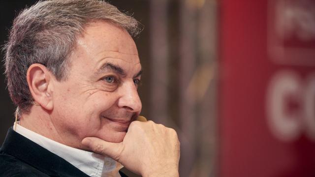 El expresidente José Luis Rodríguez Zapatero, el pasado 21 de marzo durante Congreso Regional del PSOE de Navarra.