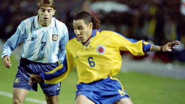 Jorge Bolaño, en un partido con la selección de Colombia frente a Argentina