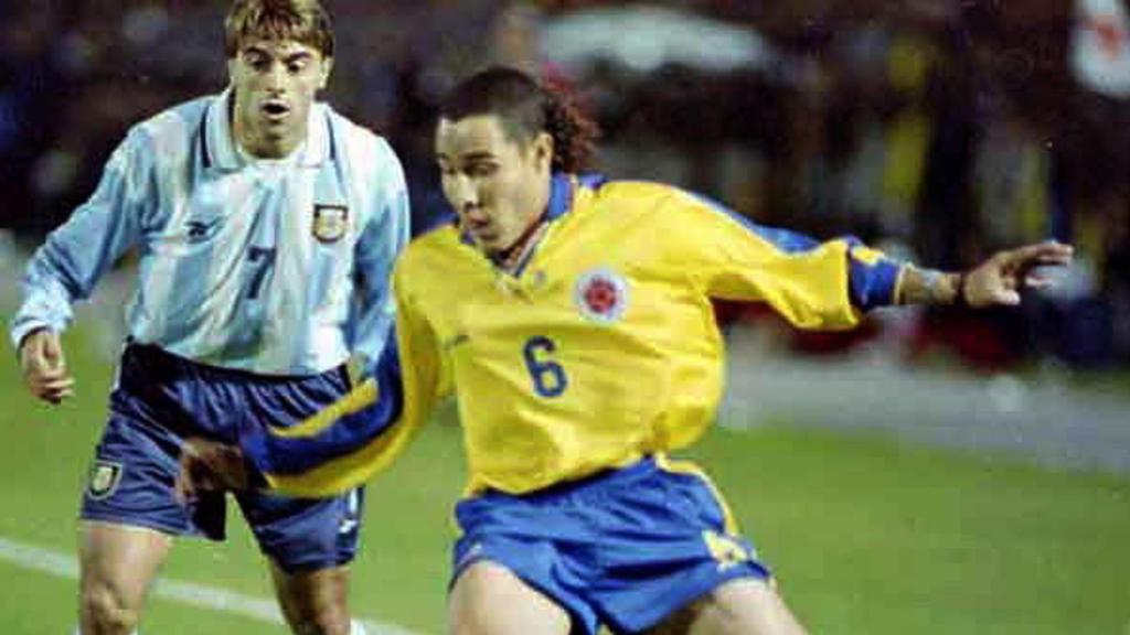 Jorge Bolaño, en un partido con la selección de Colombia frente a Argentina