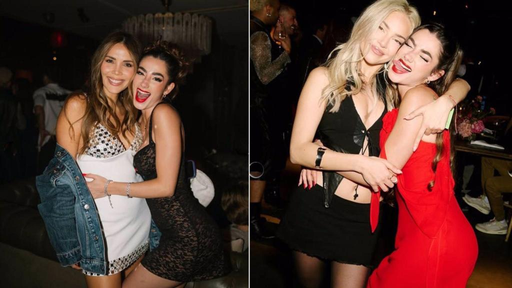 Lola Lolita junto a Rosanna Zanetti y Ana Mena en un fotomontaje de EL ESPAÑOL.