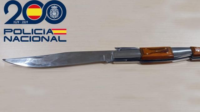 Navaja intervenida por la Policía Nacional al detenido en Salamanca