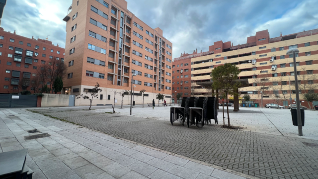 Una plaza del distrito de Villaverde.