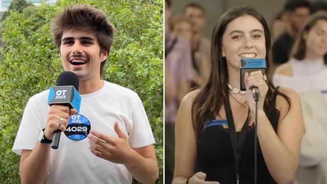 Martin Urrutia y Chiara Oliver, concursantes de 'OT 2023', en un fotomontaje de BLUPER.