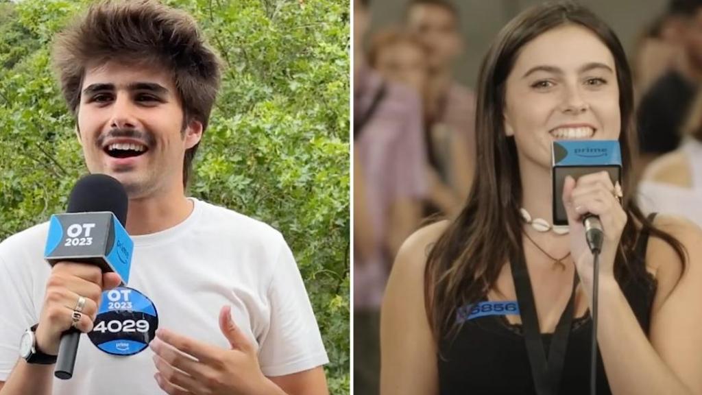 Martin Urrutia y Chiara Oliver, concursantes de 'OT 2023', en un fotomontaje de BLUPER.