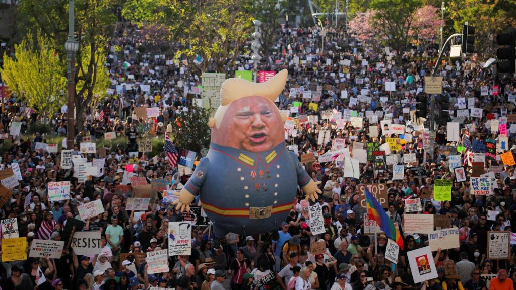 Una protesta contra Trump en Los Ángeles.