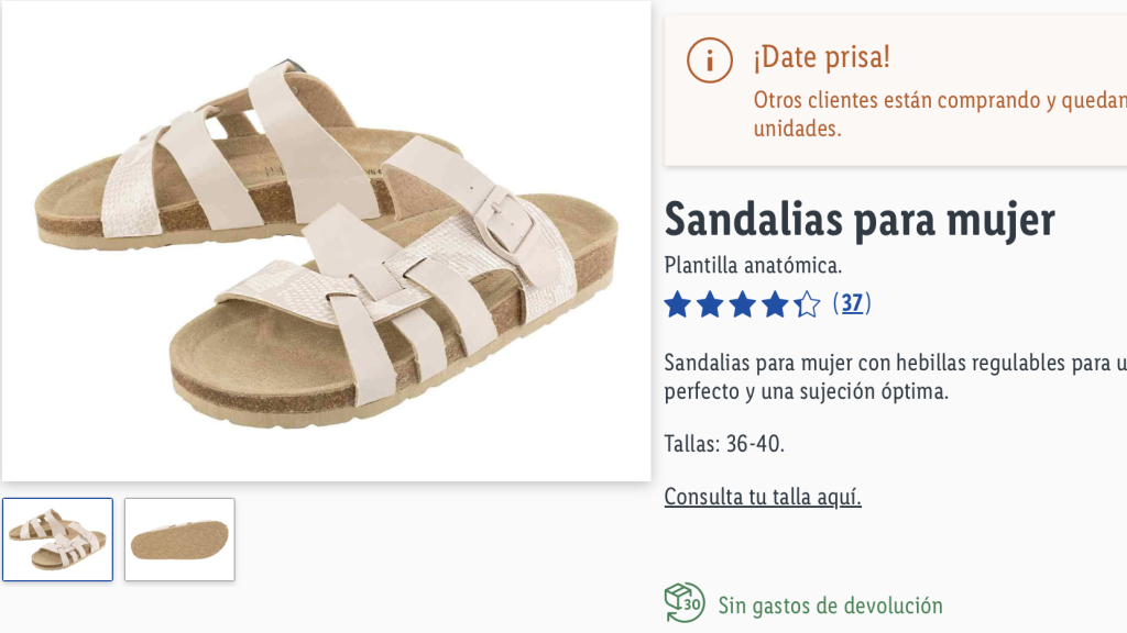 Sandalias para mujer