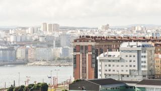 Vista de edificios de A Coruña.