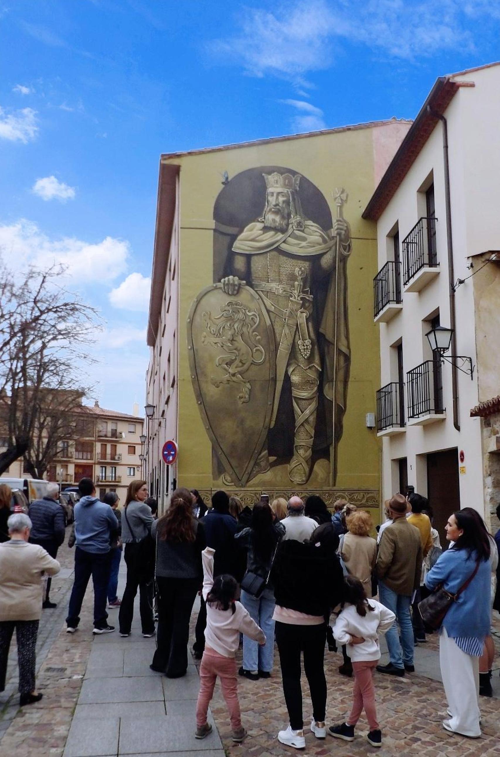 Mural al rey Alfonso IX de León