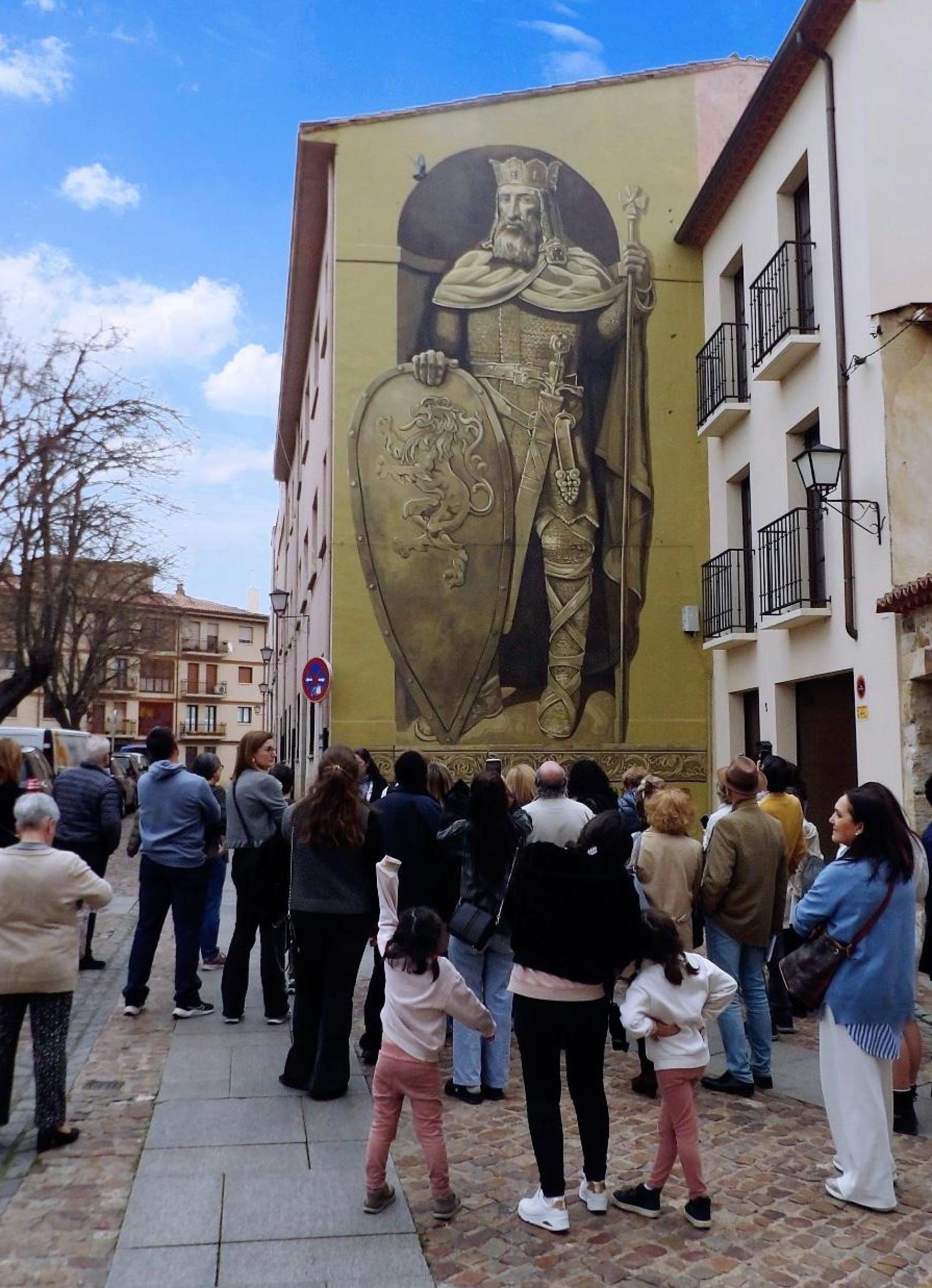 Mural al rey Alfonso IX de León