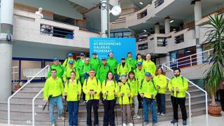 Usuarios de la residencia en una actividad conjunta.