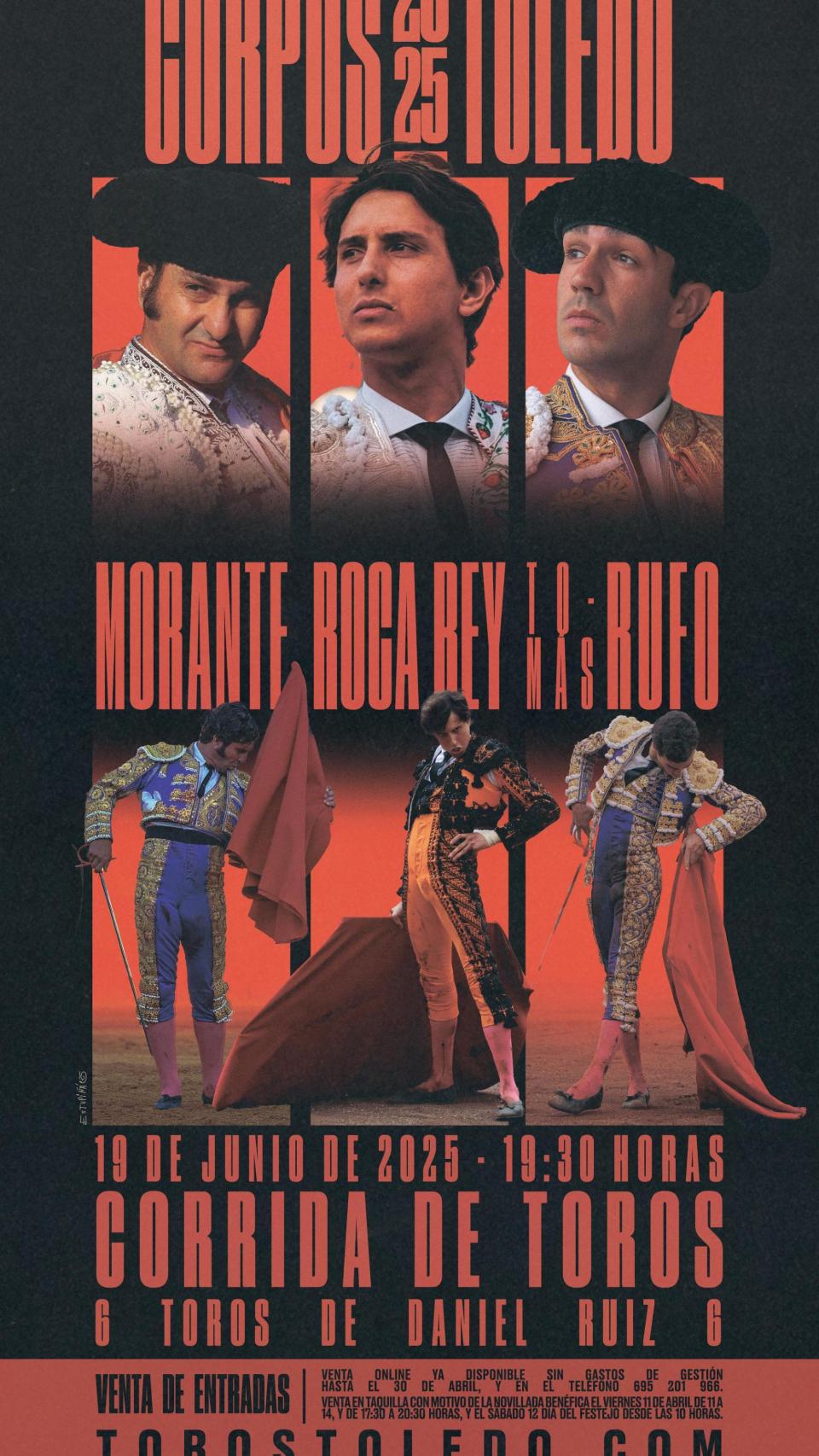 Cartel del festejo taurino.