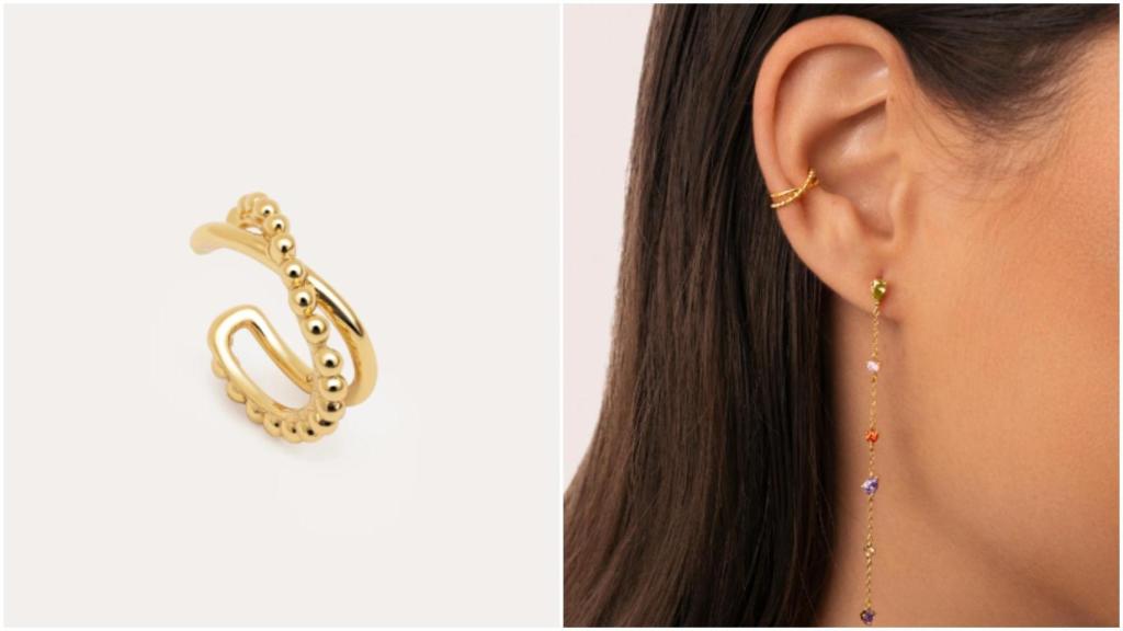 'Earcuff' dorado de Singularu.