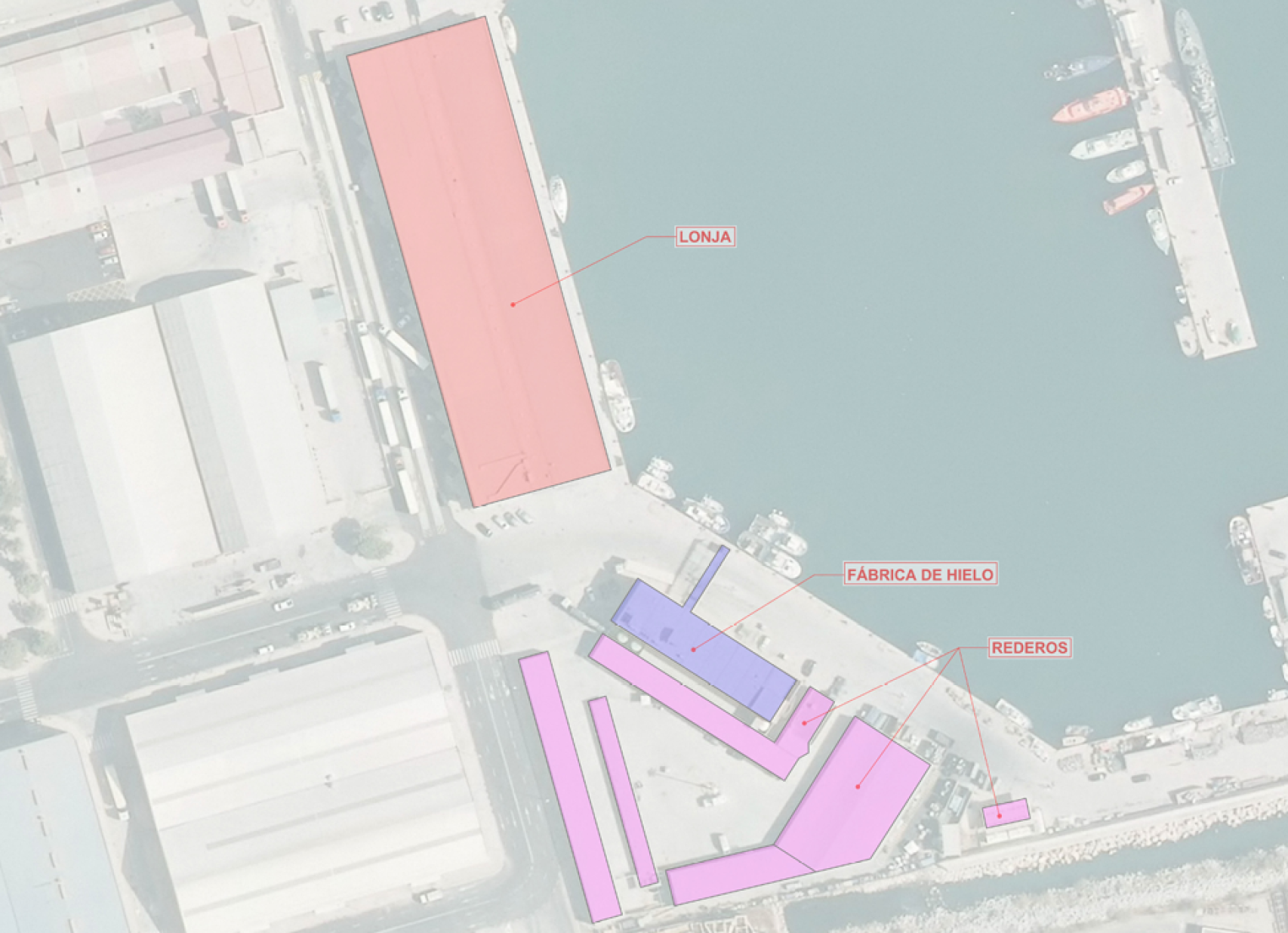 Plano con las edificaciones que serán demolidas.