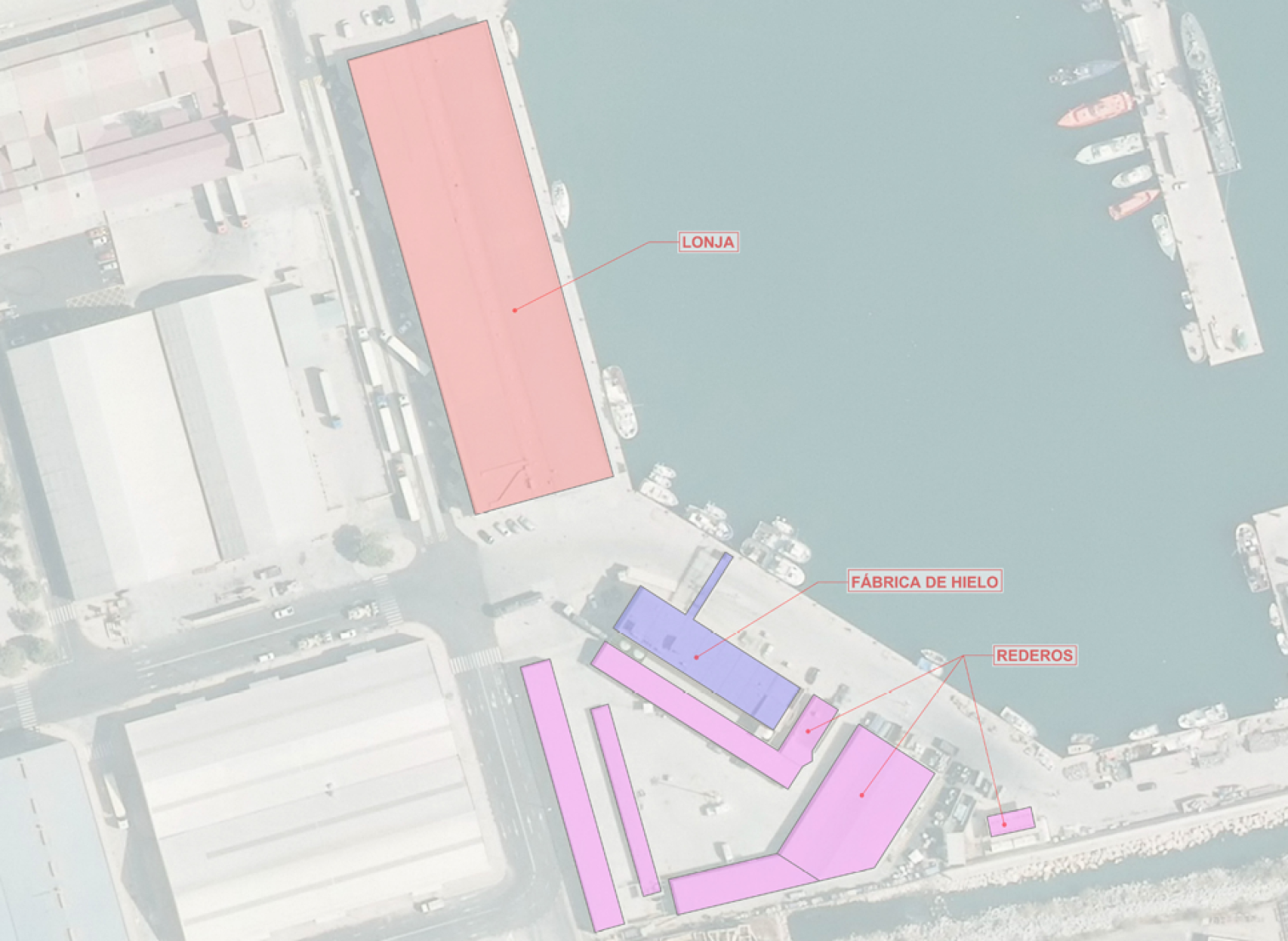 Plano con las edificaciones que serán demolidas.