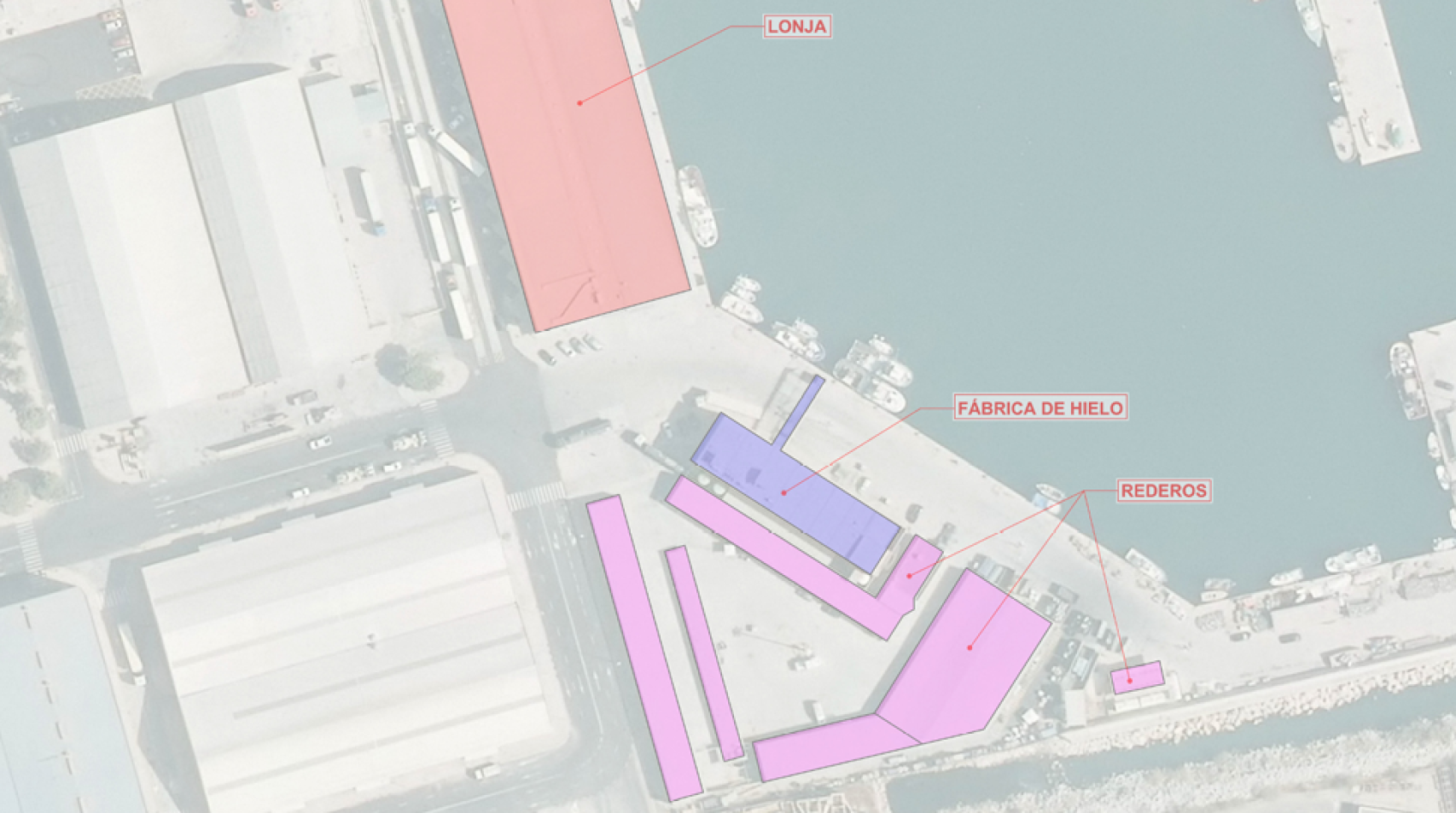 Plano con las edificaciones que serán demolidas.