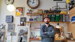 David Rodríguez, en el interior de Nemesio.