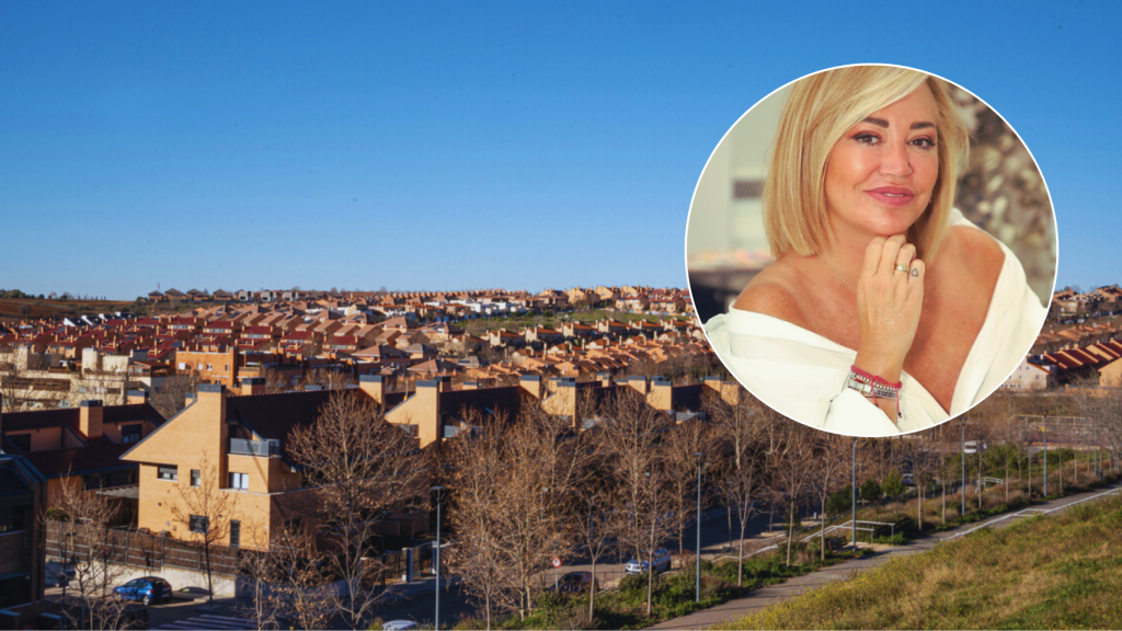 Pueblo de Paracuellos de Jarama (Madrid) y la conocida colaboradora Belén Esteban.