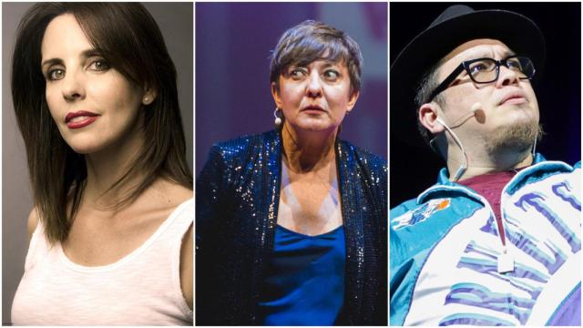 Marta González de Vega, Eva Hache  y Franco Escamilla