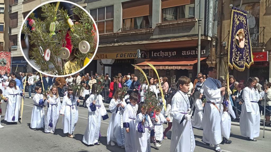 La procesión del Domingo de Ramos y los ramos llenos de chucherías en Aranda de Duero