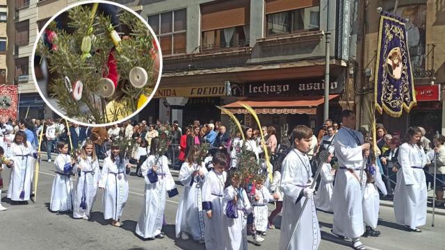 La procesión del Domingo de Ramos y los ramos llenos de chucherías en Aranda de Duero