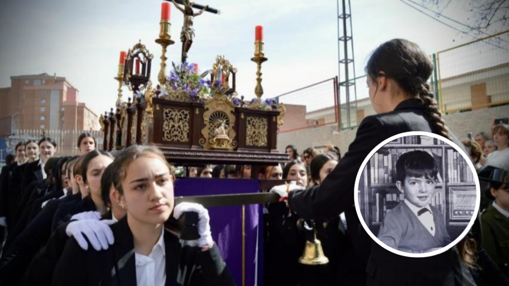 El trono del Santísimo Cristo del Colegio.