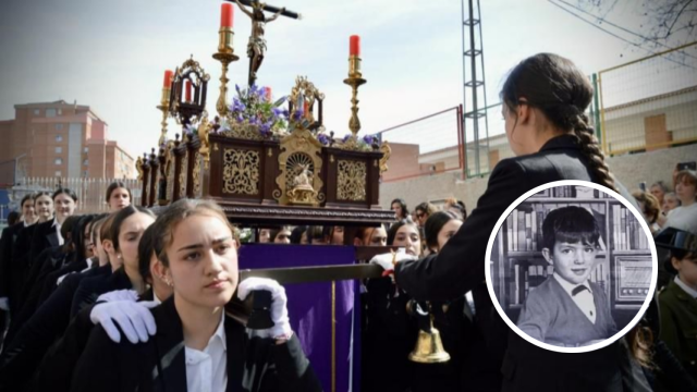 El trono del Santísimo Cristo del Colegio.