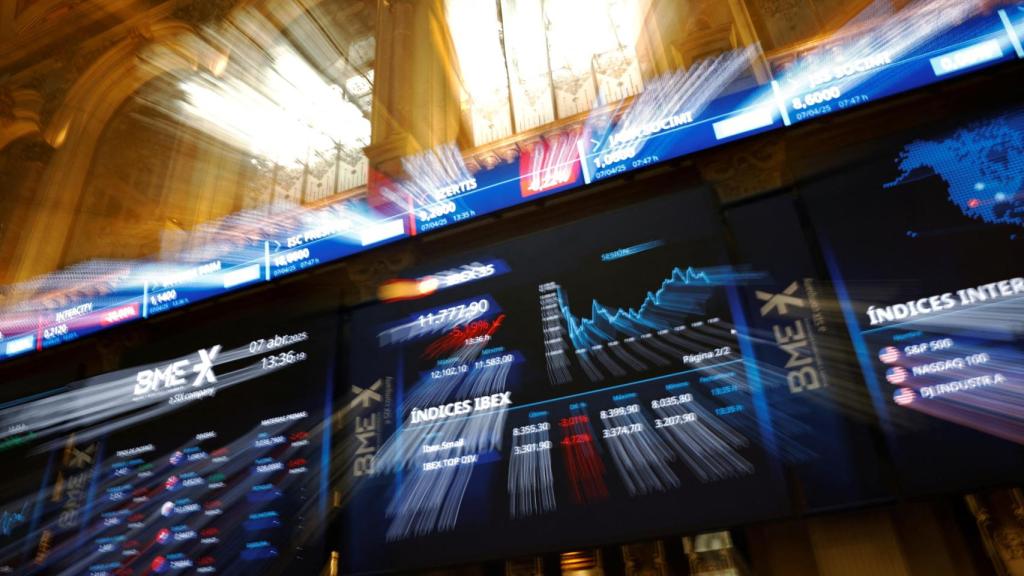 Interior del Palacio de la Bolsa de Madrid.