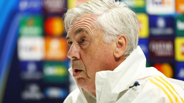 Ancelotti, en la rueda de prensa previa al partido contra el Arsenal.