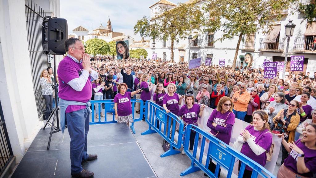 Antonio, durante una manifestación de protesta, en 2023, para que se reabriera el caso.