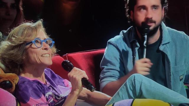 La presidenta de Vallkirias Pisuerga, Nachi García, durante su intervención en La Revuelta, este lunes