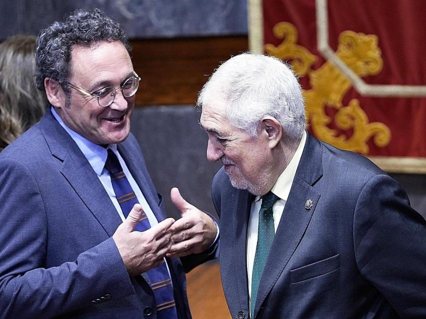 El fiscal general, Álvaro García Ortiz, y el presidente del Tribunal Constitucional, Cándido Conde-Pumpido.