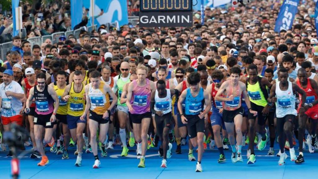 Imagen de la salida del Movistar Madrid Medio Maratón 2025, en el que ha fallecido un corredor de 36 años.
