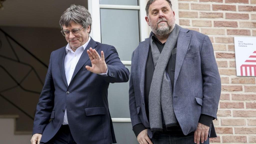 Carles Puigdemont y Oriol Junqueras, reunidos en Waterloo, el pasado mes de enero.