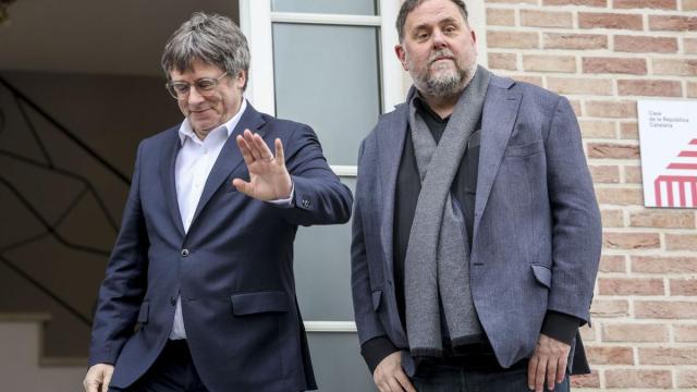 Carles Puigdemont y Oriol Junqueras, reunidos en Waterloo, el pasado mes de enero.