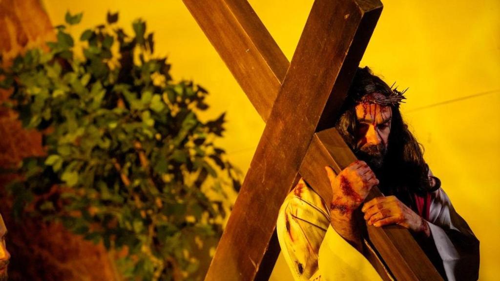 Una de las escenas de la 'Pasión Viviente' de Colmenar Viejo.