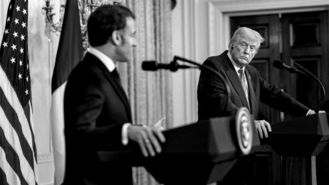 Emmanuel Macron y  Donald Trump