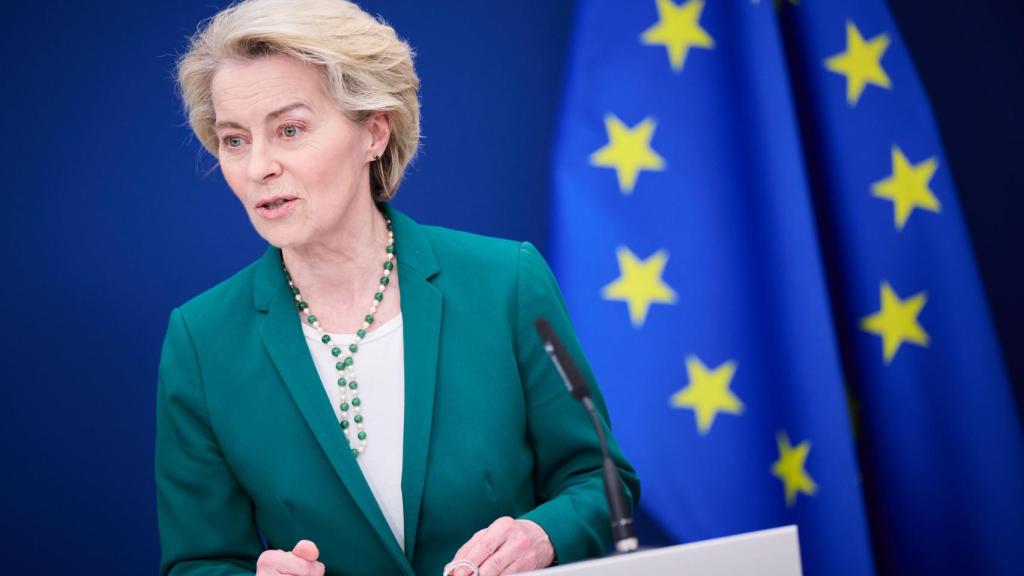 La presidenta Ursula von der Leyen, durante una de sus últimas comparecencias de prensa