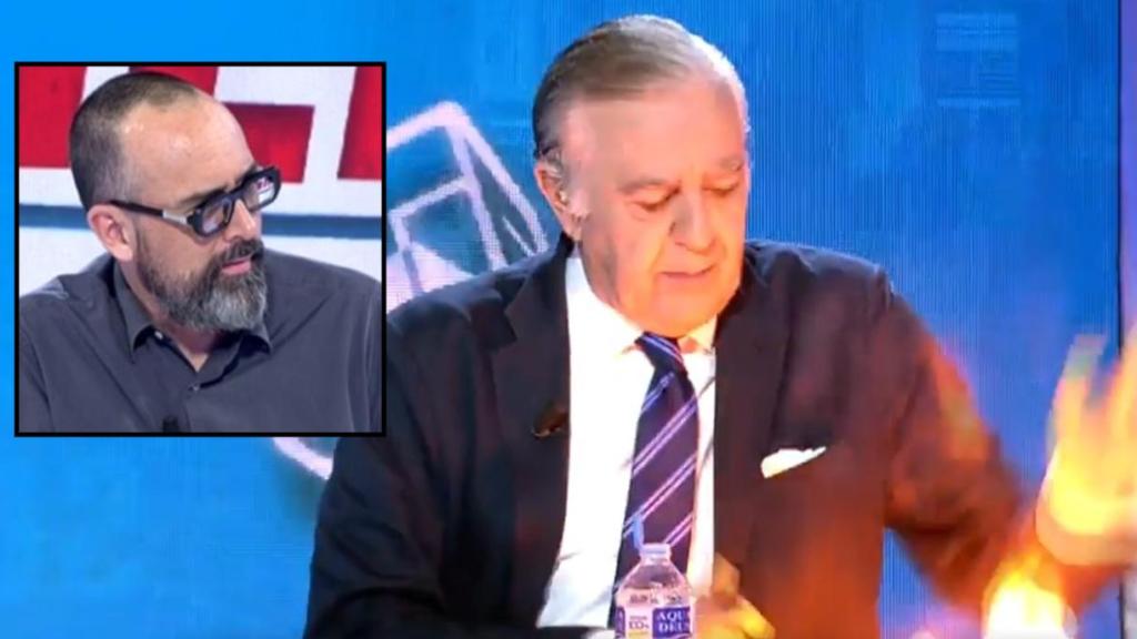 Risto Mejide y Antonio Camuñas, en un fotomontaje de BLUPER.