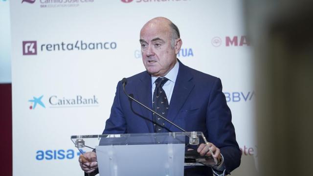 Luis de Guindos, vicepresidente del BCE, durante su reciente participación en el V Observatorio de las Finanzas de EL ESPAÑOL e Invertia.