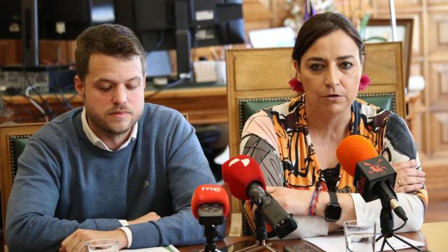 La alcaldesa de Palencia, Miriam Andrés, durante su rueda de prensa de este martes