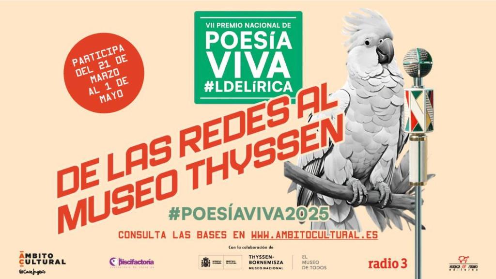 Cartel del VII Premio Nacional de Poesía Viva #LdeLírica