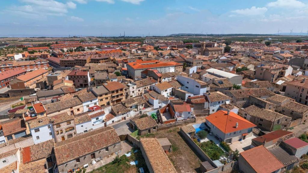 Vista aérea del pueblo de Zaragoza que antes era un barrio de la capital de Aragón.