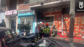 Bomberos en el lugar de los hechos