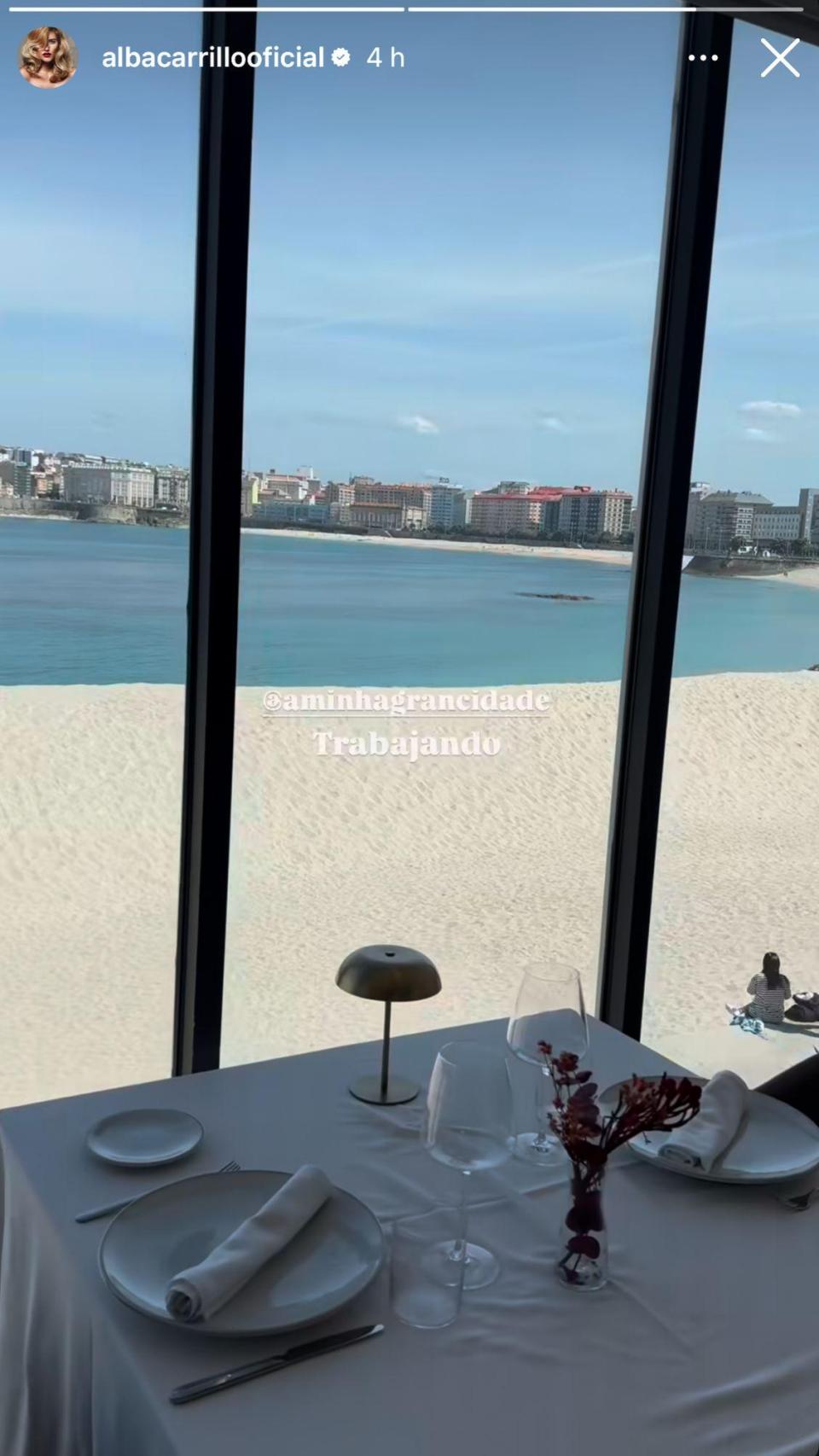 Alba Carrillo en A Coruña.