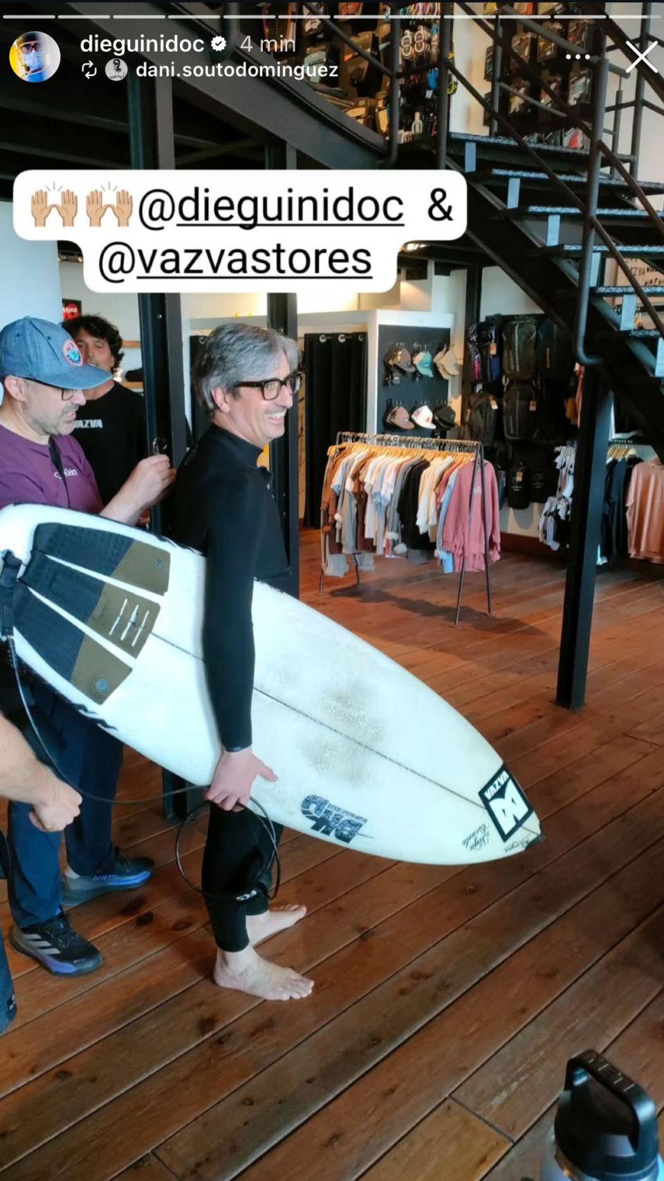 Diego González Rivas en Vazva del Orzán.