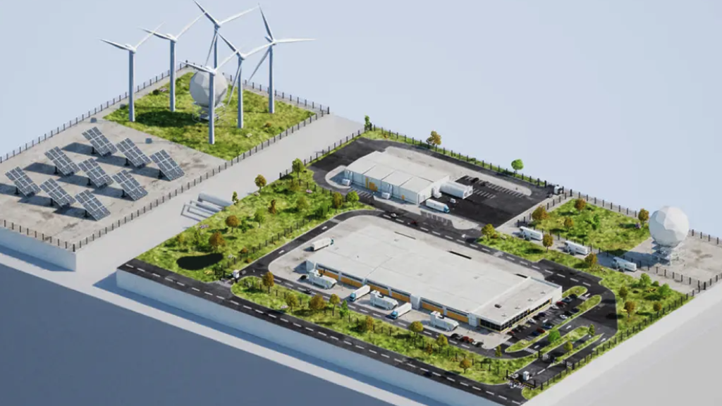 Render del centro de Microsoft en Meco.