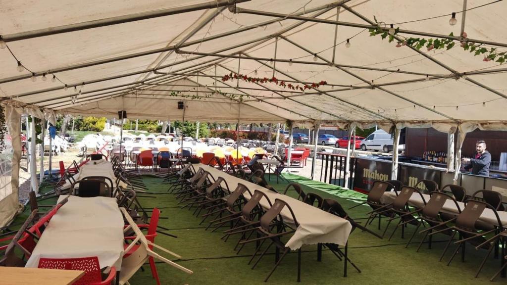 La carpa de El Chiringuito de Casasola