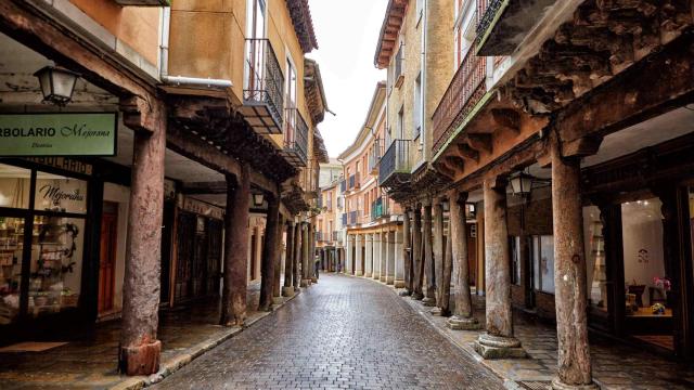 Una calle de Medina de Rioseco.